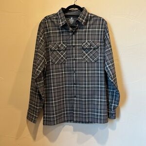 Kuhl Grey and Black Plaid Shirt Size Men’s M